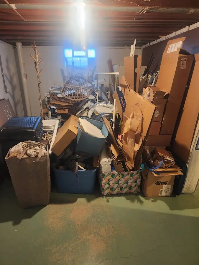 Roll-off dumpster container at job site for 20 Yard Dumpster Rental in Plano